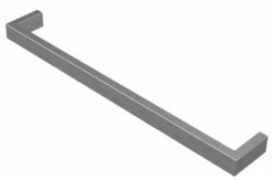 Warmup Burdock Dual Attachment Single Bar Medium Square Towel Rail Brushed