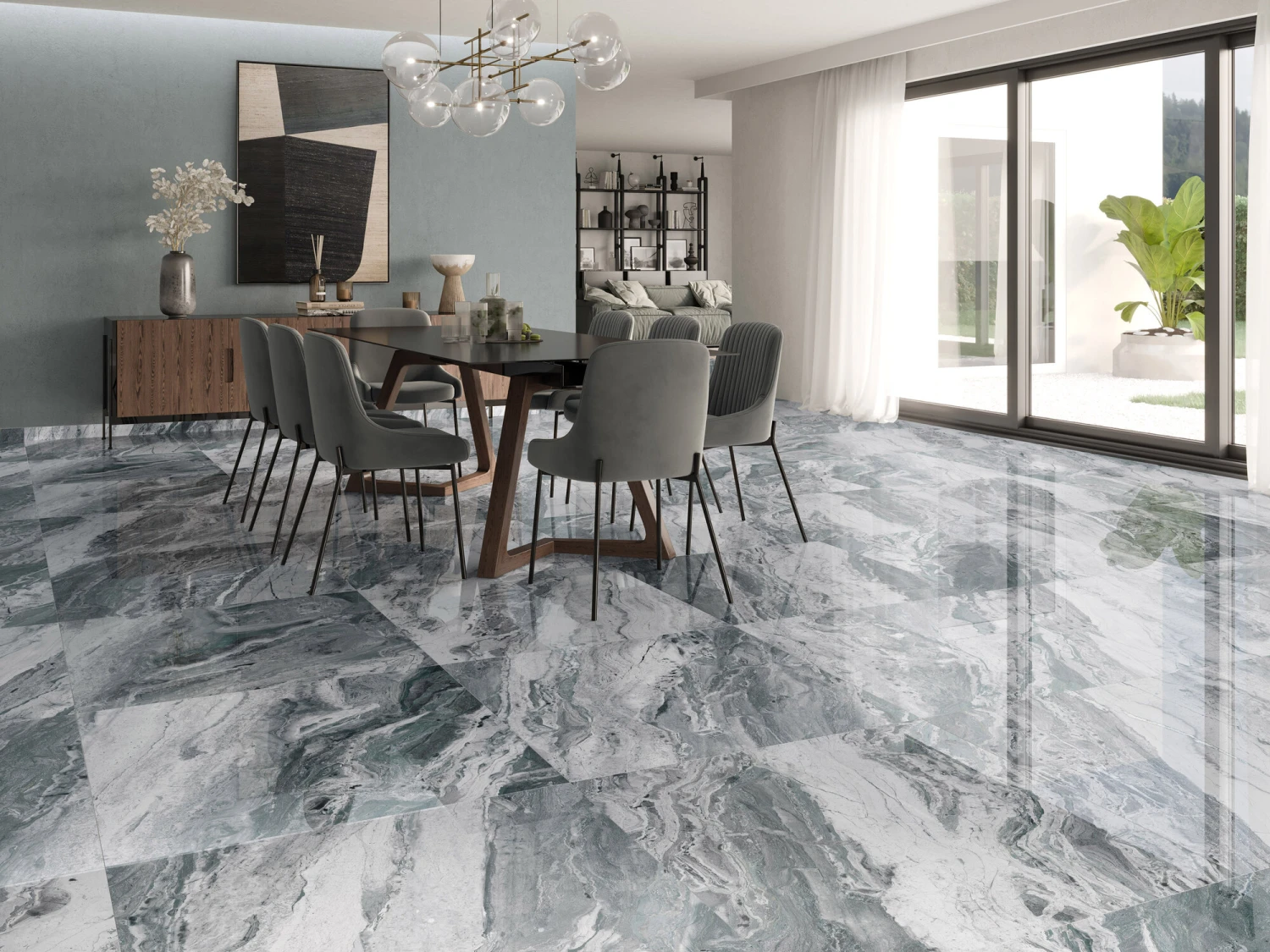 Cosmic Aqua Polished Porcelain Tile 3 Cosmic Aqua Polished Porcelain Tile