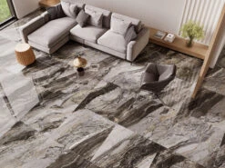 Cosmic Black Polished Porcelain Tile