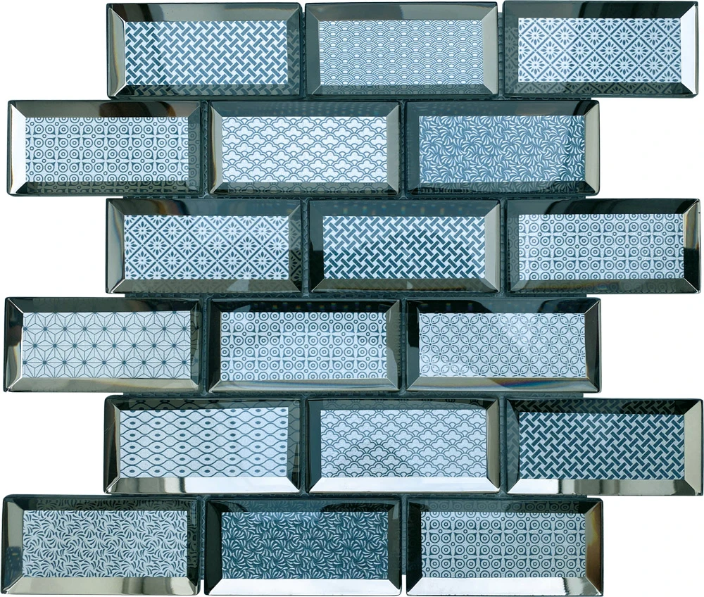 Casablanca Blue Brick Mosaic 300mm X 300mm 2 Casablanca Blue Brick Mosaic 300mm X 300mm