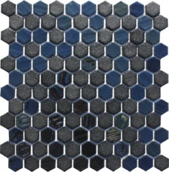Waxman Hexagon Stone-Opalo Black Blend 301mm X 290mm