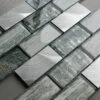Portland Green Glass And Aluminium Brick Mosaic -Default Template 6 Portland Green Brick 1