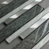 Portland Grey Glass And Aluminium Linear Mosaic -Default Template 6 Portland Grey Linear 1