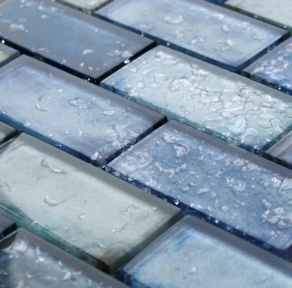 Rainfall Blue Glass Mosaic 3 Rainfall Blue Glass Mosaic