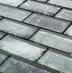 Rainfall Grey Glass Mosaic