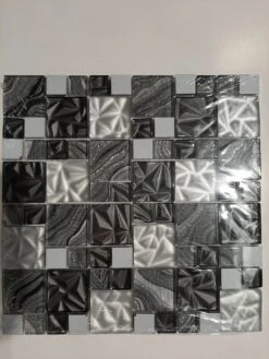 Textile Grey Silk Square 300mm X 300mm