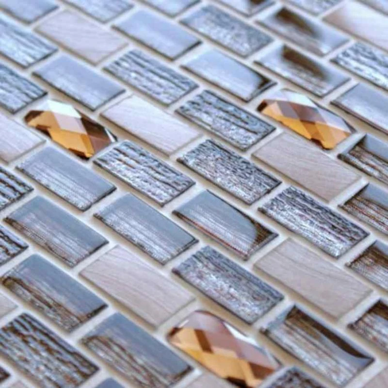 Tiffany Bronze Glass Brick Mosaic 3 Tiffany Bronze Glass Brick Mosaic